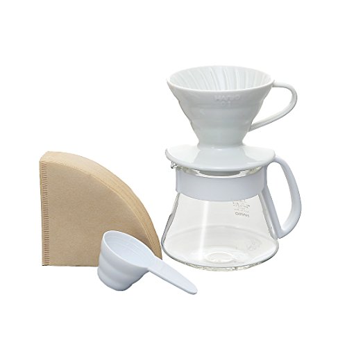 Hario V60 Ceramic White Coffee Dripper Set CoffeeNiqua Specialist